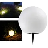 ChiliTec LED Solar Kugelleuchte 25cm Ø SK25 W" IP44, Warmweiß
