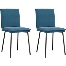 deluke Esszimmerstuhl VERA Samt Blau 2er Set