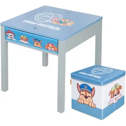 Kindersitzgruppe ROBA "Paw Patrol", blau, Sitzmöbel-Sets, Kinder, B/H/T: 55cm x 55cm x 55cm, mit Tisch und Sitzhocker, B:55cm H:55cm T:55cm
