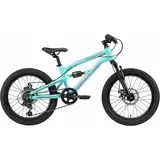 Bikestar Kinderfahrrad. MTB Fully 7 Gang 20 Zoll Türkis Fahrräder, Kinder 30cm, (50,80cm)