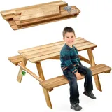 Kadax - Gartenbank Holzbank Für Kinder Mit Tisch Für Den Garten