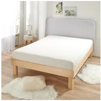 BettwarenShop Jersey-Elasthan Spannbettlaken 240 x 240 cm weiß