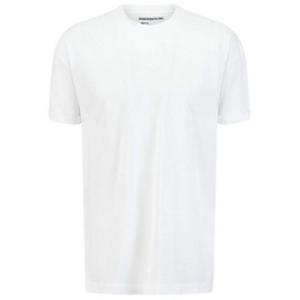 Drykorn T-Shirt mit geripptem Rundhalsausschnitt Modell 'THILO', Weiss, XXL