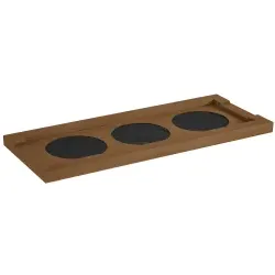 APS Buffetbrett für Karaffen 11706 , Dunkles Holz
