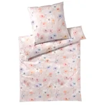 ELEGANTE Bettwäsche Blumen rosarot 135 x 200 cm + 80 x 80 cm