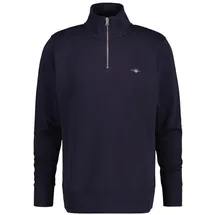 GANT Shield Sweatshirt mit halblangem Reißverschluss - Blau L