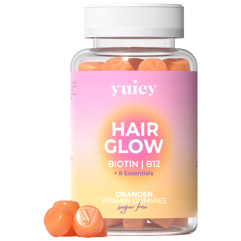 Yuicy Hair Glow Gummies Zuckerfrei 60 Stück