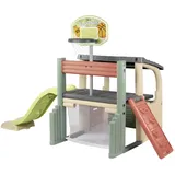Smoby Life Fun Center Sport-Spielhaus für Kinder ab 2 Jahre (284x203x176 cm) mit 62% Recycling-Anteil - XXL Outdoor-Kinderhaus mit Multi-Sportbereich & Rutsche für Garten oder Terrasse