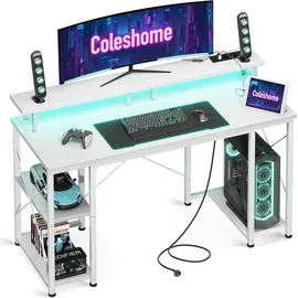 luxuskollektion Gaming Tisch Metall 120x50cm Weiß