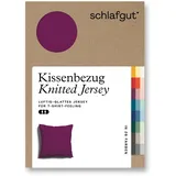 schlafgut Knitted Jersey - lila - BL 80x80 cm