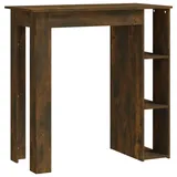 vidaXL Bartisch mit Regal Räuchereiche 102x50x103,5 cm Holzwerkstoff