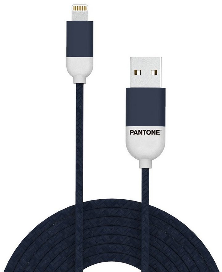 Pantone Universe PANTONE Lightning Kabel navy 1.5 m Ausgangsleistung bis zu 2,4A Smartphone-Kabel
