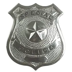 Silberne Polizei Marke