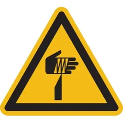 König Werbeanlagen Warnschild, Warnung vor spitzem Gegenstand W022 - ASR A1.3 (DIN EN ISO 7010) - 100 mm Folie selbstklebend