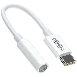 Joyroom Kopfhöreradapter 3.5 mm Miniklinkenbuchse – USB-C Stecker Weiß