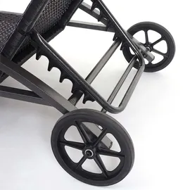 Mendler HWC-E27 Sonnenliege 200 x 65 x 87 cm Schwarz