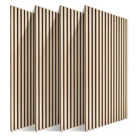 Relaxdays Akustikpaneel Beige 4 St. 120 x 60 cm