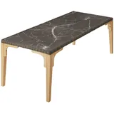Tectake tectake® Rattan Tisch, Foggia 196x87x76cm