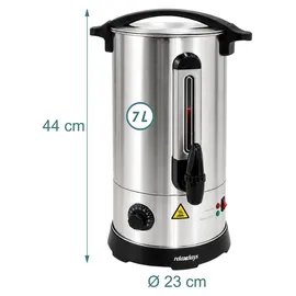 Relaxdays Glühweinkocher 7 l Silber