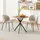 Homcom Runder Küchentisch Ø 80 cm Eiche beige