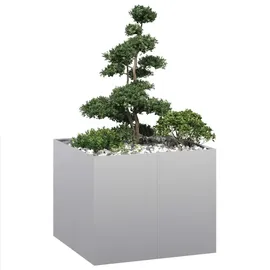 vidaXL Pflanzkübel 80 x 80 x 80 cm Verzinkter Stahl