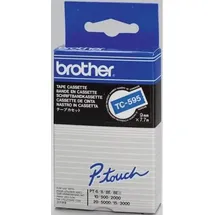 Brother TC-595 blau auf weiß 0,9cm x 7,7m