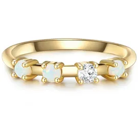 Glanzstücke München Ring Sterling Silber Zirkonia in gelbgold | Gr.: 60