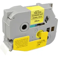 Ampertec P-Touch Band kompatibel zu TZe-C51 schwarz auf signal