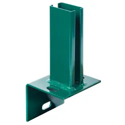 Alberts Pfostenträger für L-Randsteine, für Pfosten 60 x 40 mm, Grün, Doppelstabmatten, Mauerrand