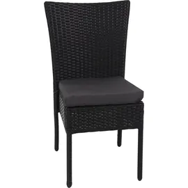 Mendler Poly-Rattan Garnitur 4-tlg. Schwarz