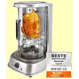Syntrox DÖNERGRILL Blontixa mit Glastür ROTISSERIE GYROSGRILL HÄHNCHENGRILL EDELSTAHL