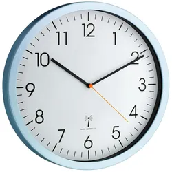 TFA-Dostmann 60.3517 Digitale Wanduhr Kreis Blau, Weiß