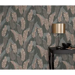 Vliestapete ERISMANN "PVC-freie Vliestapete ARWEN", braun, B:0,53m H:0,085m L:10,05m, Vlies, Tapeten, Phthalate frei