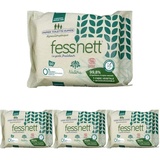 Fess'nett Natura Feuchtes Toilettenpapier, 50 Stück, dermatologisch getestet, 0% Parabene, 0% Phenoxyethanol, hypoallergen (Packung mit 4)