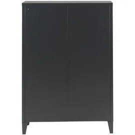 [en.casa] Metallschrank Oripää 110x75x33 cm Schwarz