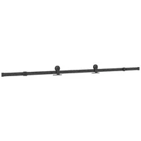 VidaXL Schiebetürbeschlag-Set 213,5 cm Stahl Schwarz