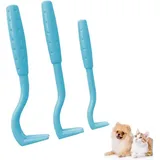 LuxusKollektion Zeckenpinzette Zeckenhaken Set 3 Größen Zeckenzange Hund Katze Pferd Blau