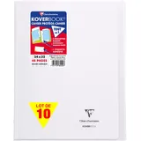 Clairefontaine 984420C - Packung mit 10 Heften Koverbook, DIN A4+, 24 x 32 cm, 24 Blatt, französische Lineatur, 90 g, Weiß, 1 Pack