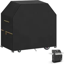 luxuskollektion Grillabdeckhaube 117 x 65 x 117 cm Oxford Schwarz