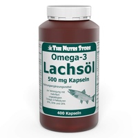 Omega-3 Lachsöl 500 mg Kapseln 400 Stk. - Zur Versorgung mit mehrfach ungesättigten Omega-3-Fettsäuren EPA, DHA und DPA