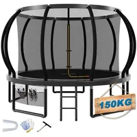 HOMALL Gartentrampolin Kindertrampolin Ø305/366, Gewicht 150kg, Ø 366 cm, (228 cm, Ø 228/305/366/427 cm, mit Sicherheitsnetz und Leiter, 360° Schutzgitter) 366 cm
