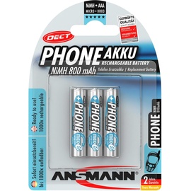 Ansmann Phone (3 Stk., AAA, 800 mAh), Batterien + Akkus