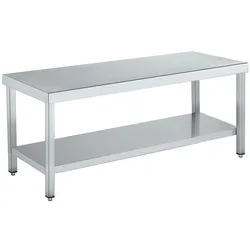 Neutrale snack tisch höhe 600 mit 1 regal - 1200x700x600 mm - 1021761C Eurast
