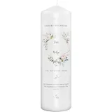 PhotoFancy® - Personalisierte Hochzeitskerze - Fotokerze mit eigenem Foto/Text bedrucken lassen - Kerze mit Hochzeits-Design: Ewige Eleganz - 29 cm Höhe