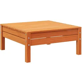 vidaXL Gartensofa 3-Sitzer mit Hocker Wachsbraun Massivholz Kiefer