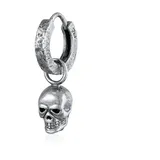 KUZZOI Ohrringe 925 Sterling Silber Totenkopf in Silber | Gr.: onesize