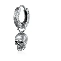 KUZZOI Ohrringe 925 Sterling Silber Totenkopf in Silber | Gr.: onesize