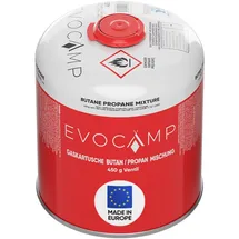 evocamp Propan Butan Gaskartuschen 450g Schraubkartusche Eurogewinde 7/16", Ventilkartusche 809 ml für Weber Grills Q100/1000-Serien,