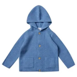 stellou & friends Strick-Cardigan mit Kapuze in ocean blue & Gr.: 74/80