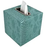 Signature Home Collection Papiertuchbox Papiertuchbox Wildleder Kunstleder für Taschentücher (1 Stück, 1x Taschentücherbox), beschichtete Oberfläche, wasserabweisend grün